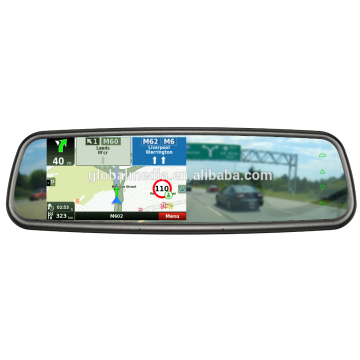 gps navigation car interoir rearview mirror; dvr recording; bluetooth; google map;wireless camera